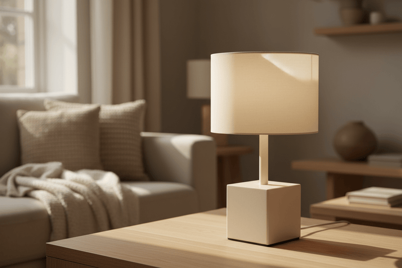 Minimal corded table lamp