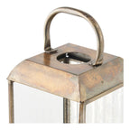 Herslev Laterne, Glas/Metall, Antik-Messing-Optik, 12x12x49 cm