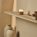 Leo compact lamp overhead view small footprint