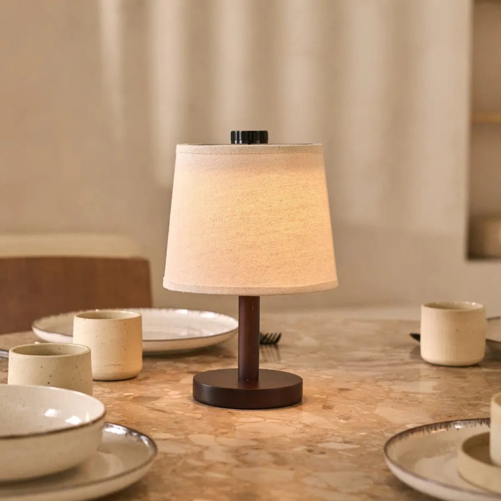 Rover rechargeable lamp in living room console