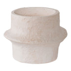Cemina white cement holders close-up of natural cement texture