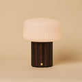 Robin Dark Brown Wood & Glass Cordless Table Lamp