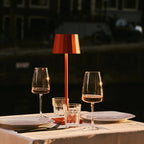 Wouter lamp ambient warm light mode on dining table