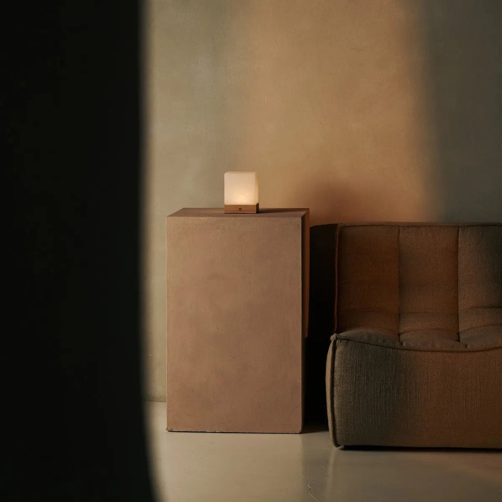 Yce Mini glass shade lamp in Scandinavian interior