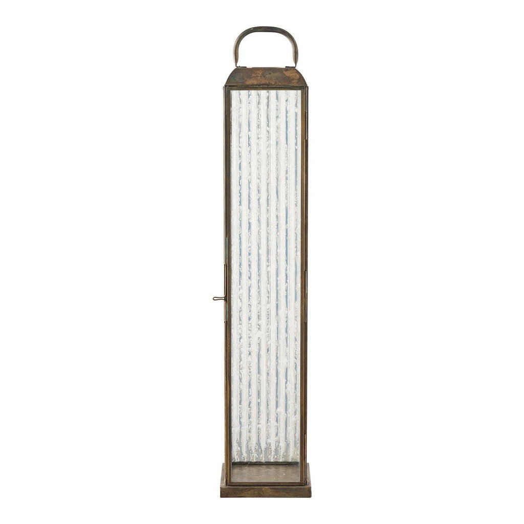 Herslev Antique Brass Metal & Glass Lantern