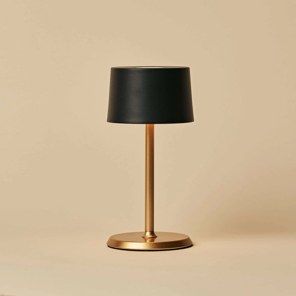 David Black & Gold Rechargeable Table Lamp 2-in-1
