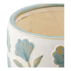 Bloom White & Blue Ceramic Planter