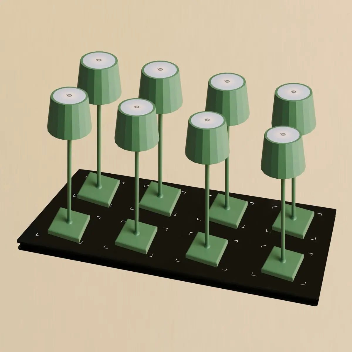 Wouter lamp ambient warm light mode on dining table