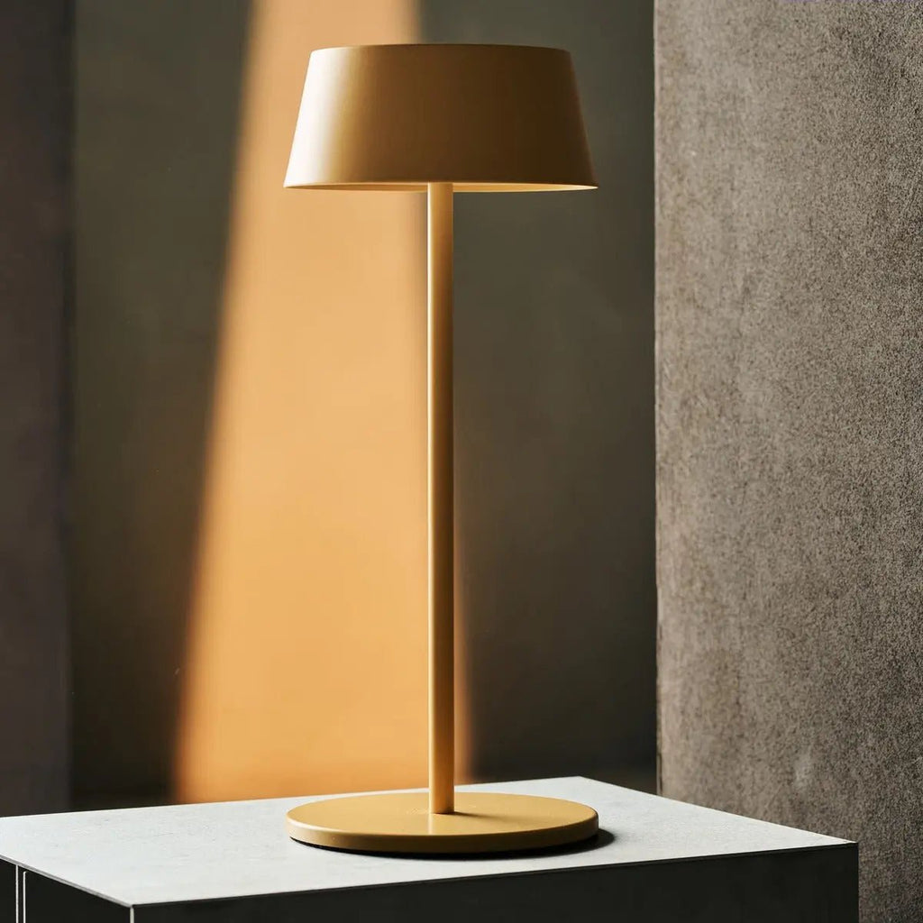 Hugo Amber Yellow Metal Rechargeable Touch Table Lamp