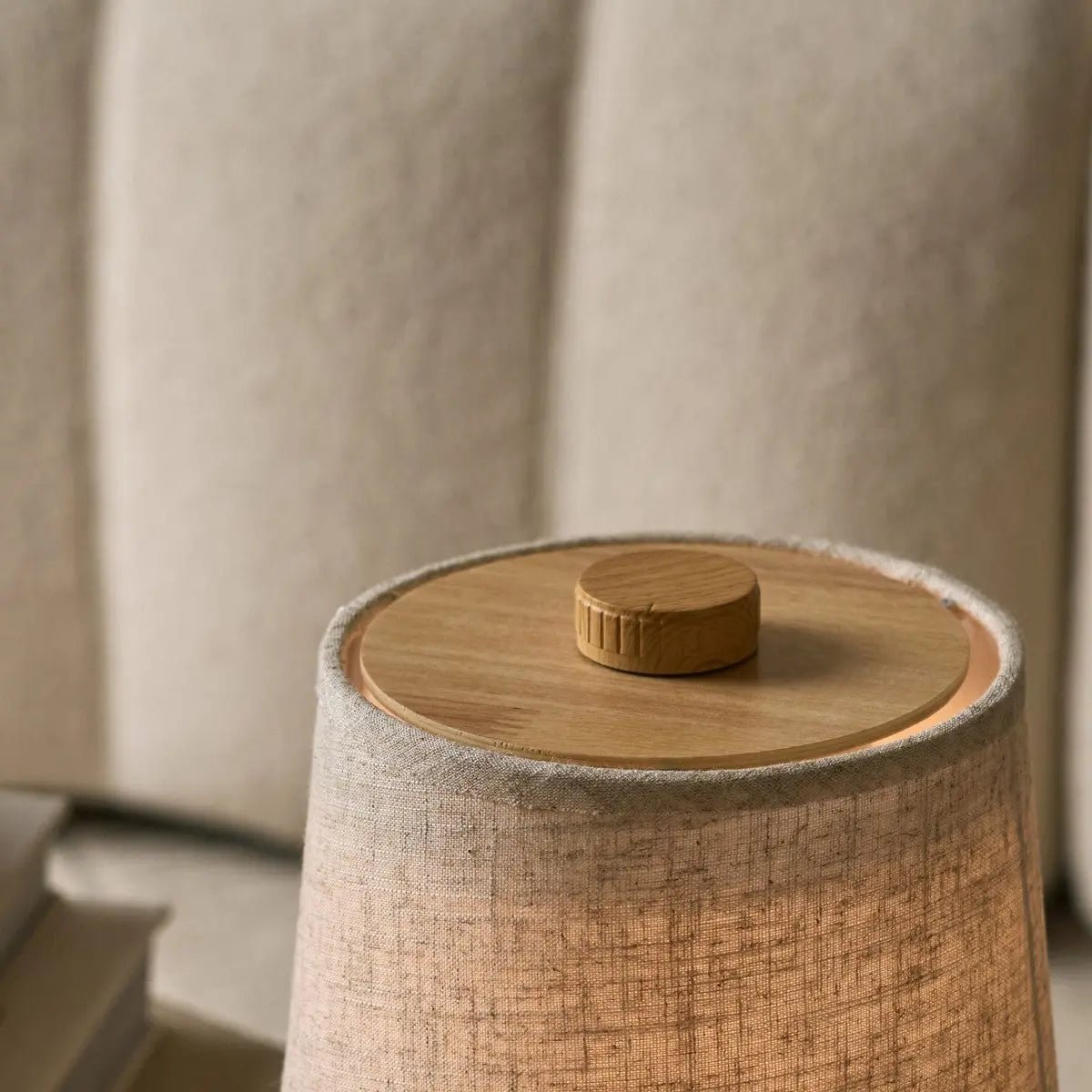 Rover rechargeable lamp touch-dim function close-up