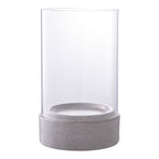 Hurricane Kerzenhalter - Grau Keramik/Glas, 16x16x25,5 cm