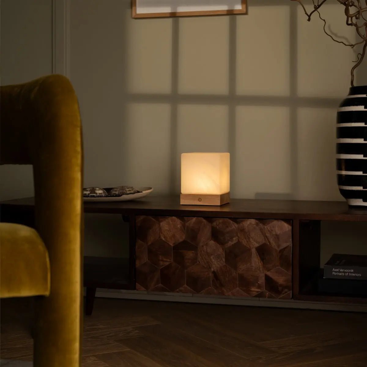 Yce Mini compact lamp on bedside table