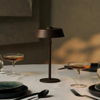 Luca Mocha Brown Metal Cordless Table Lamp