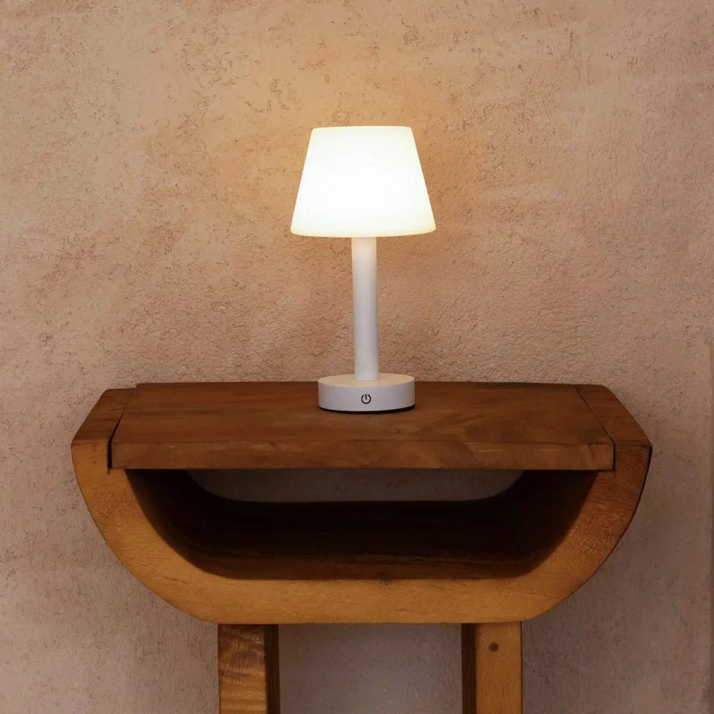 Zoe rechargeable lamp in living room ambient setting