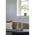 Auren natural travertine decorative candle holder