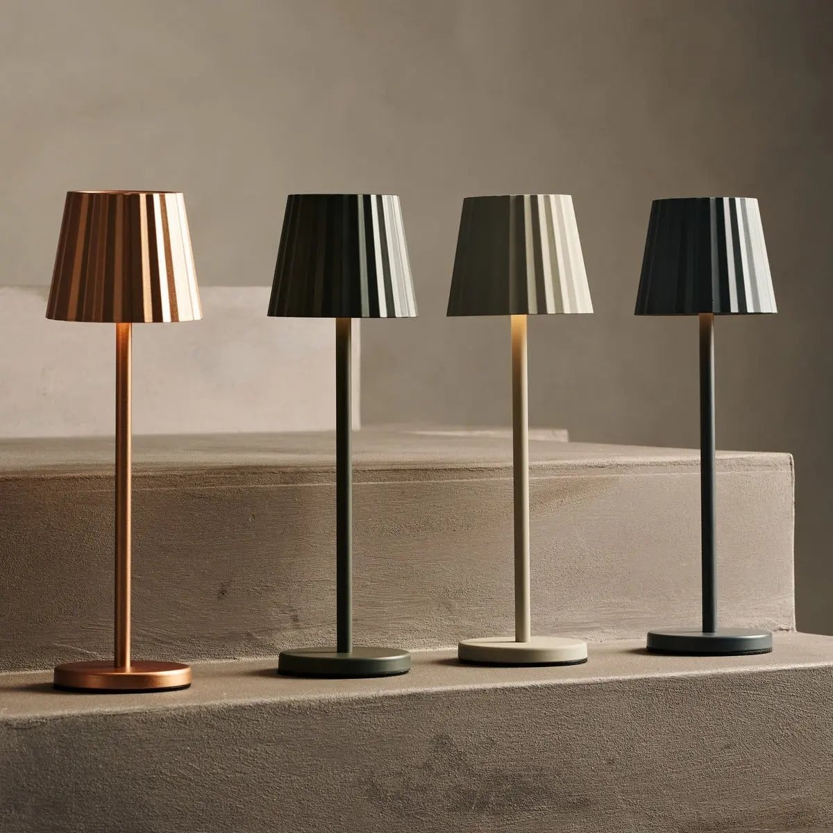 Maya stone grey lamp in Scandinavian minimalist interior
