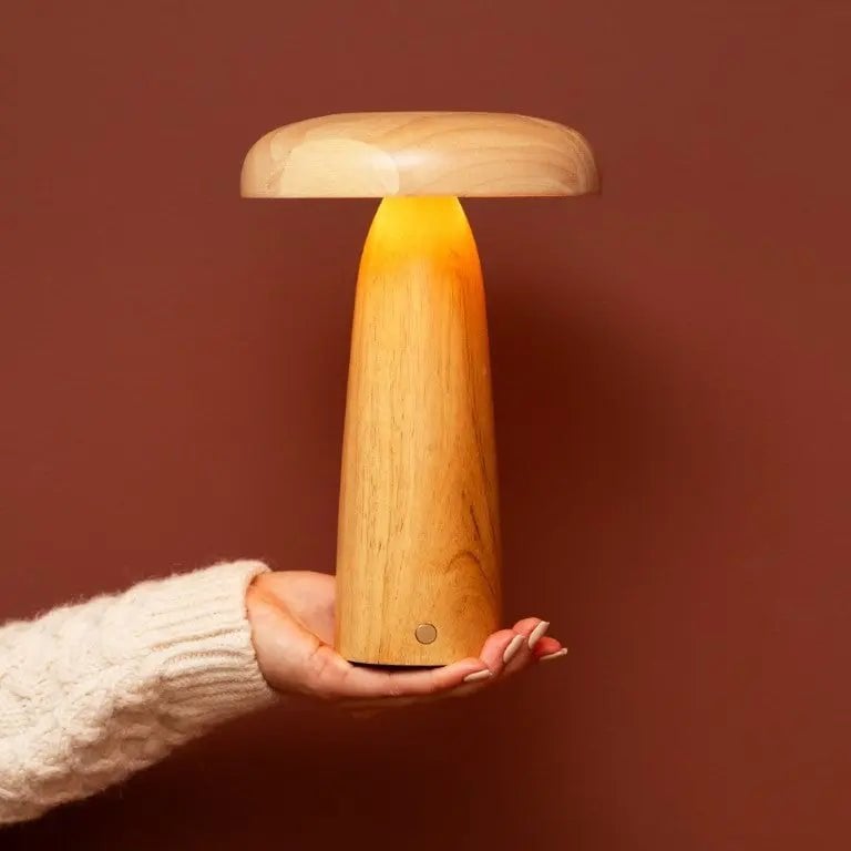 Lennart Light Brown Wood Cordless Table Lamp