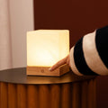 Yce Mini wood glass rechargeable compact cordless lamp