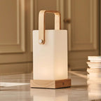 Harper Tower rechargeable lamp in living room console