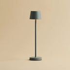 Vondel lamp close-up mouse grey finish and touch base