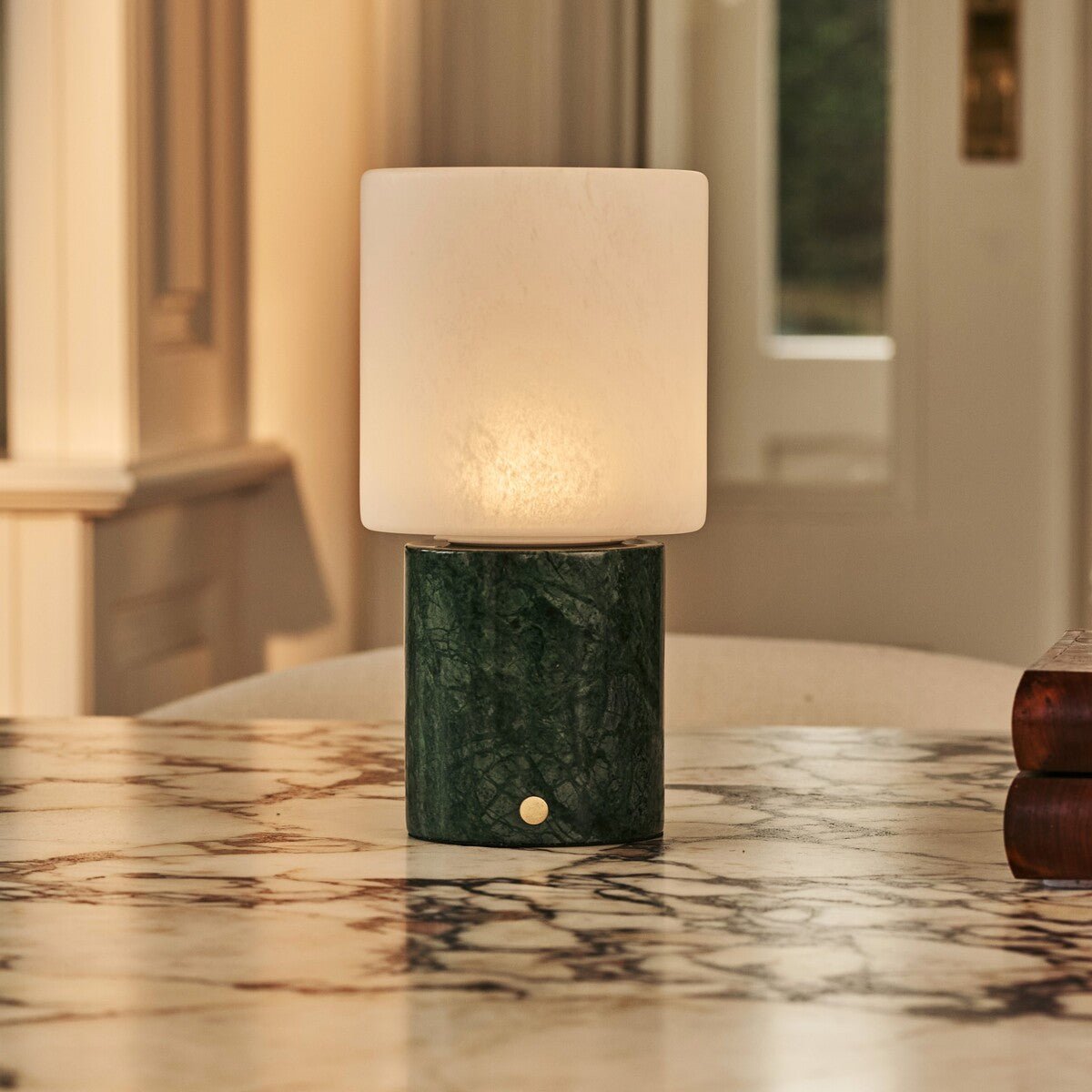 Cuyp marble glass lamp candlelight warm mode