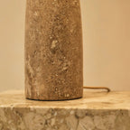 Isla cotton shade lamp warm diffused glow in living room