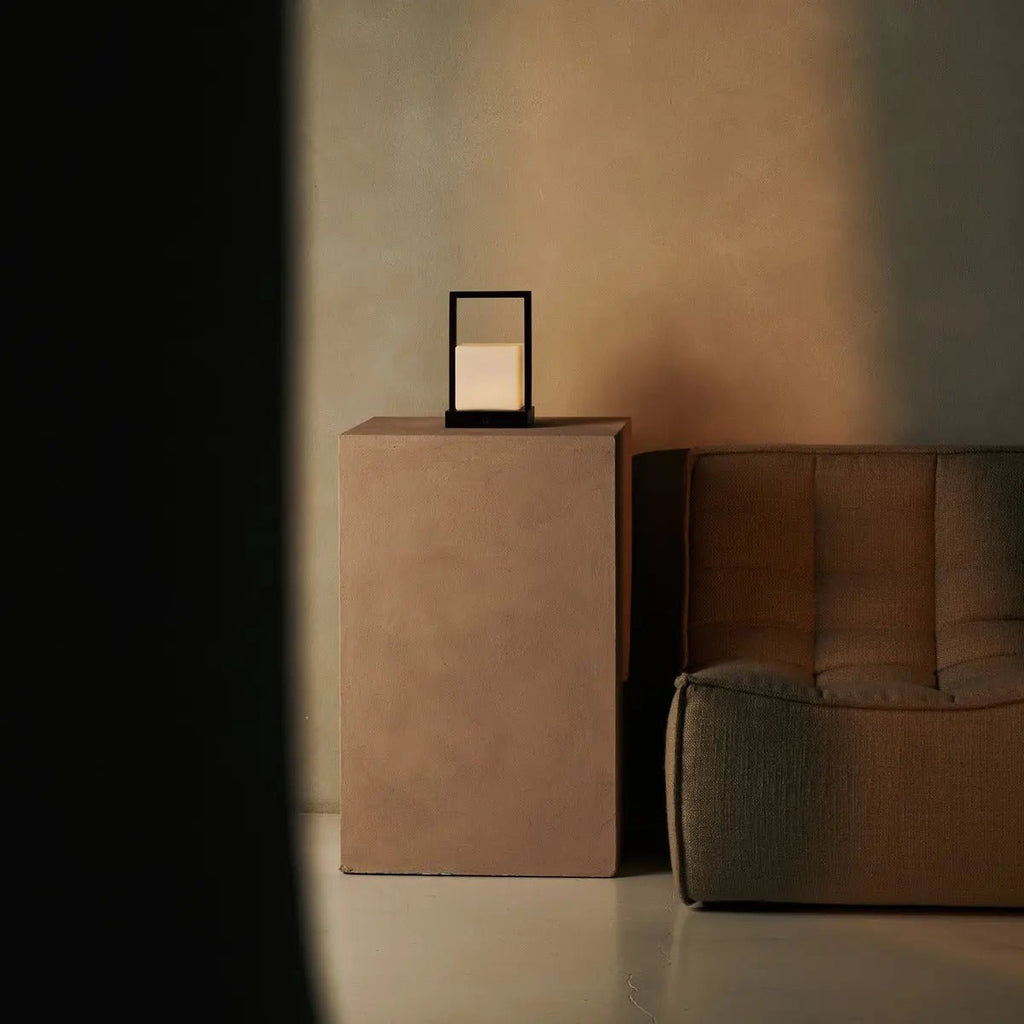 Noah dark brown lamp full product view on white background
