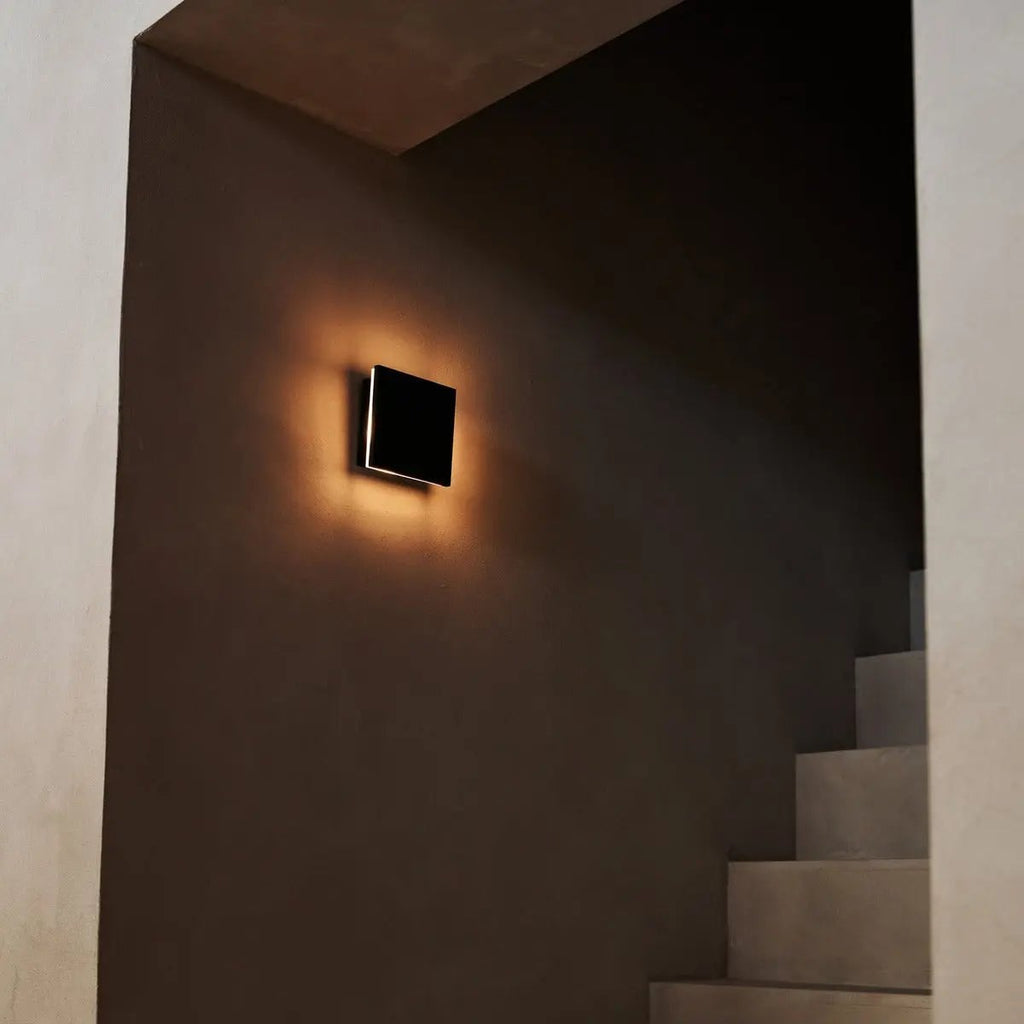 Lane Black Rubberwood Cordless Rechargeable Wall Lamp