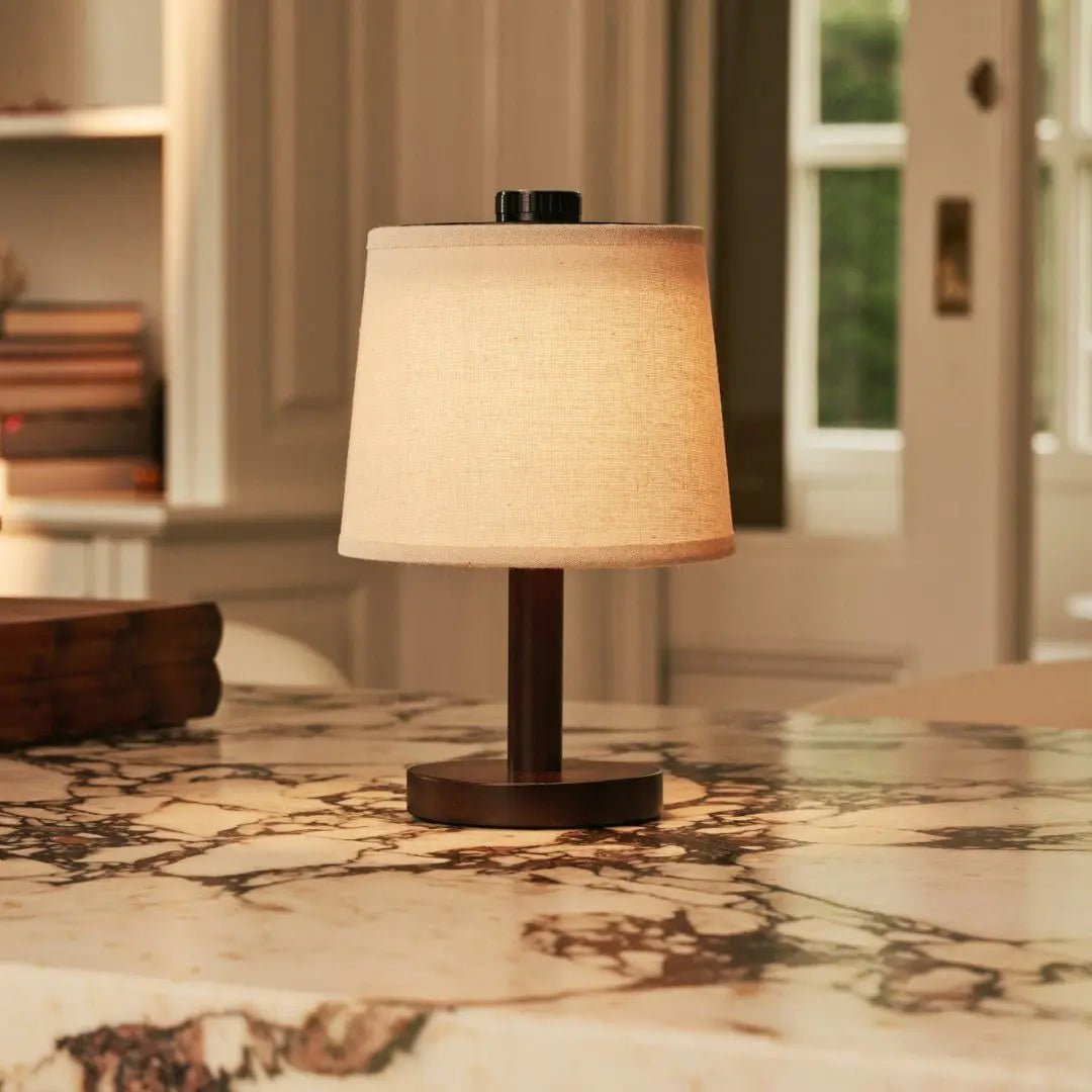 Rover rechargeable lamp touch-dim close-up