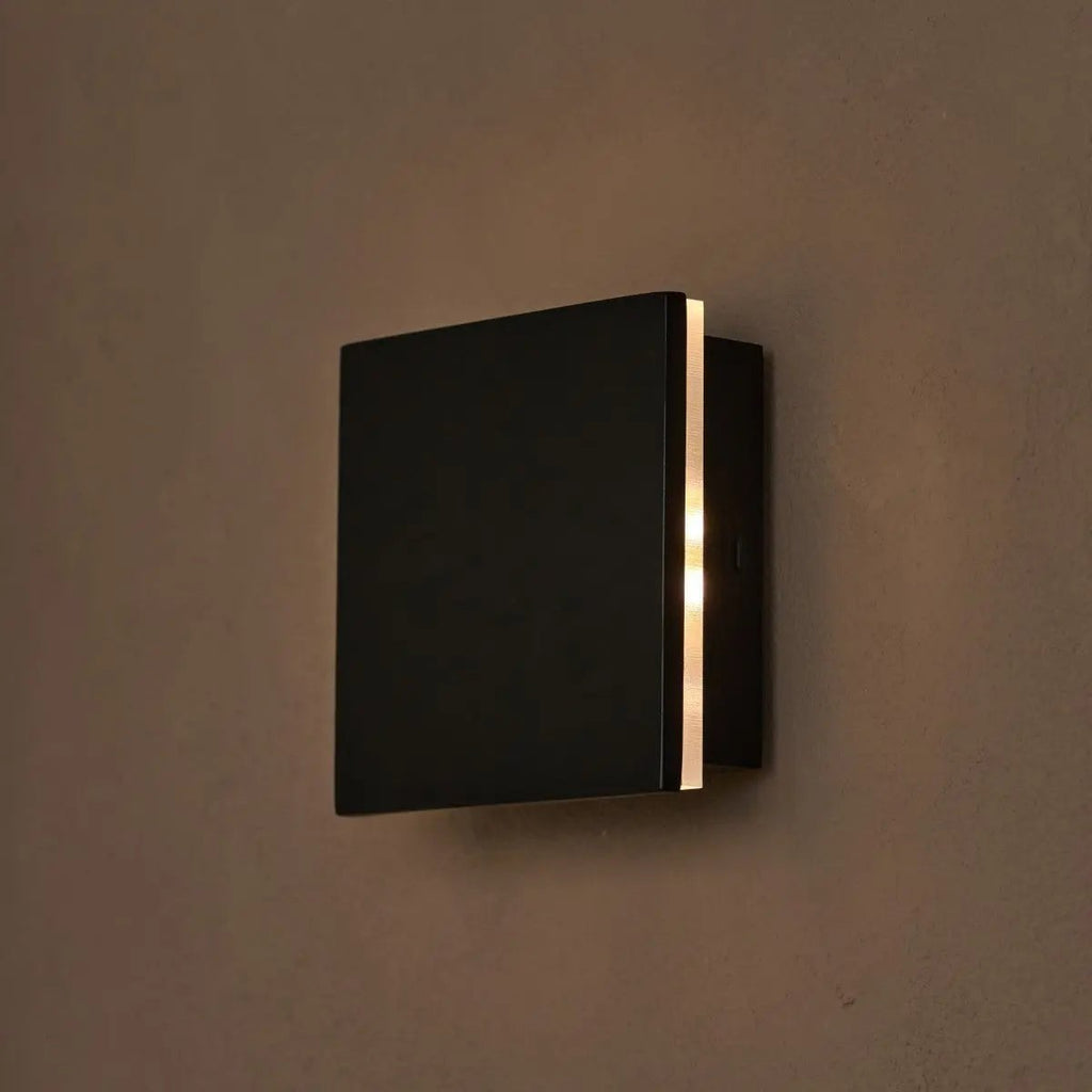 Lane Black Rubberwood Cordless Rechargeable Wall Lamp