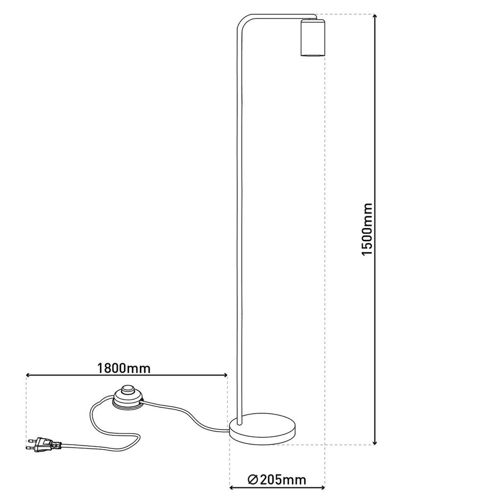 Modo Black & Gold Minimalist Floor Lamp