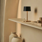 David Black & Gold Rechargeable Table Lamp 2-in-1