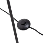 Stelo Zwart & Messing Vloerlamp van Gerookt Glas