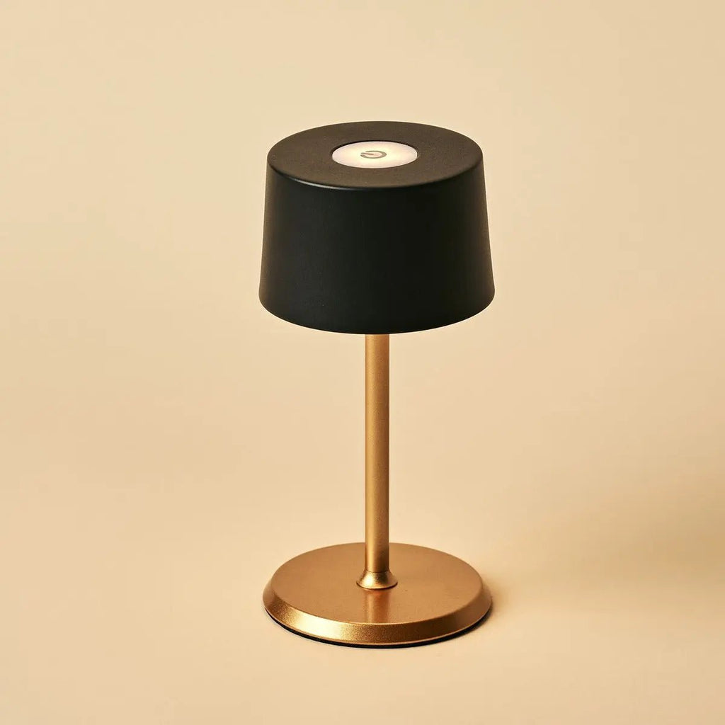 David Black & Gold Rechargeable Table Lamp 2-in-1