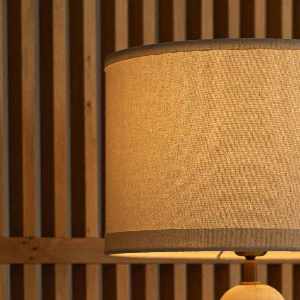 Charlotte cotton shade lamp in Scandinavian interior