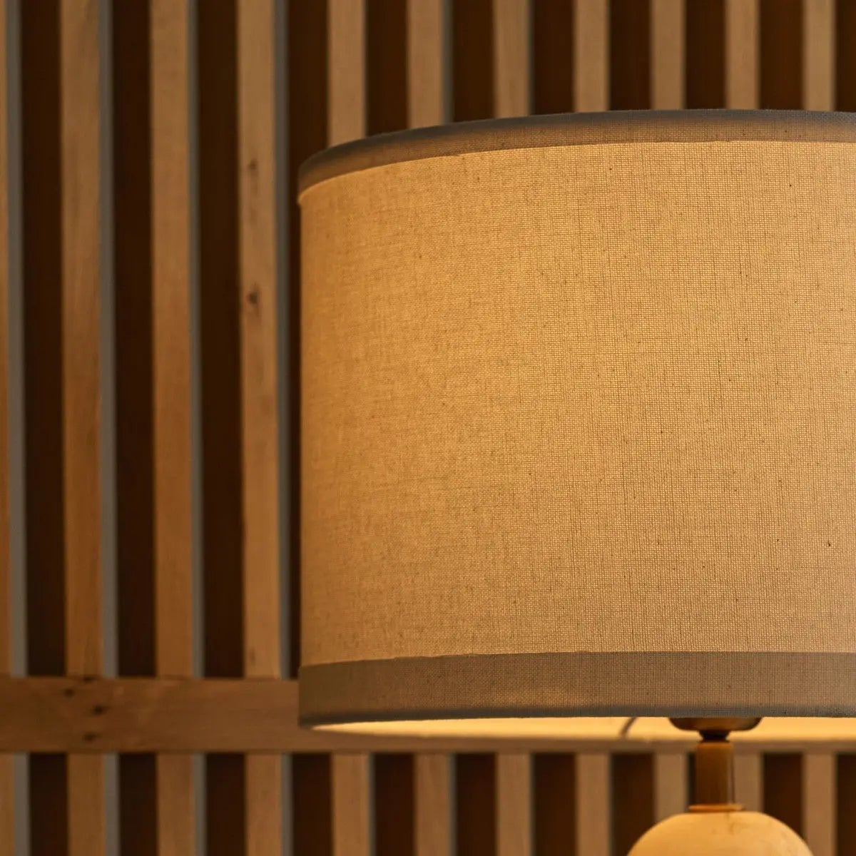 Charlotte cotton shade lamp in Scandinavian interior