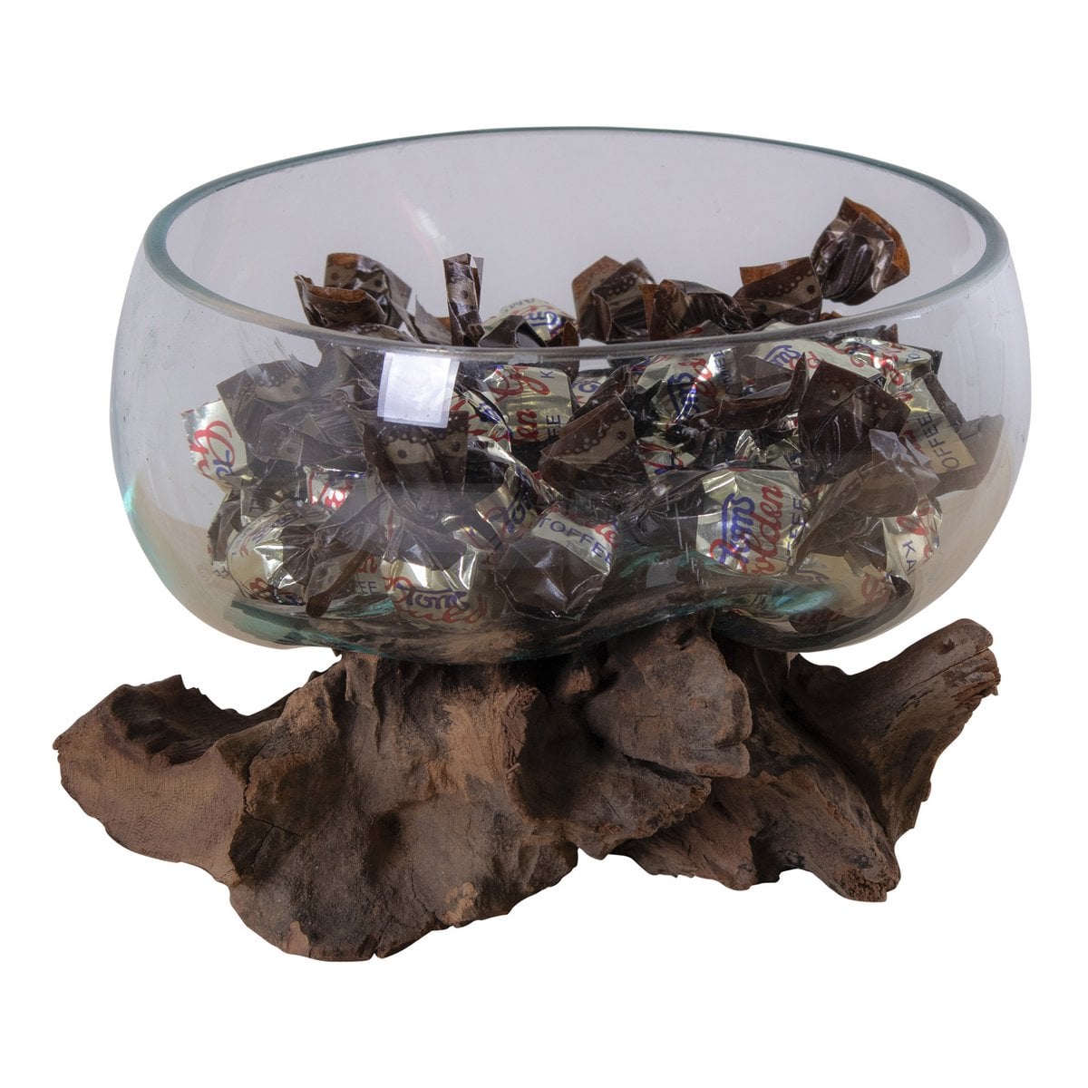 San Marino teak display full product view on white background