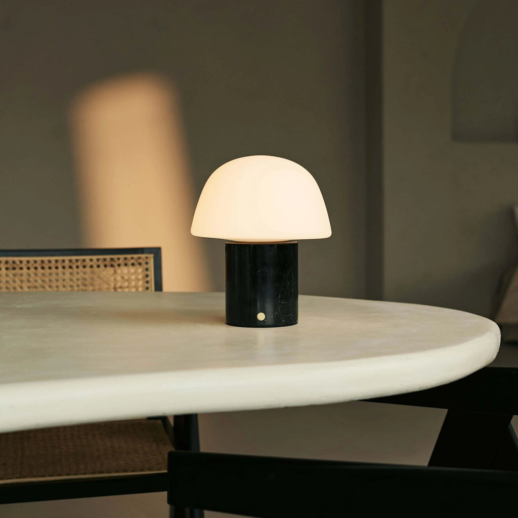 Maes Nero Marquina Marble Rechargeable Table Lamp