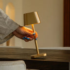 Ava rechargeable lamp touch-dim function close-up