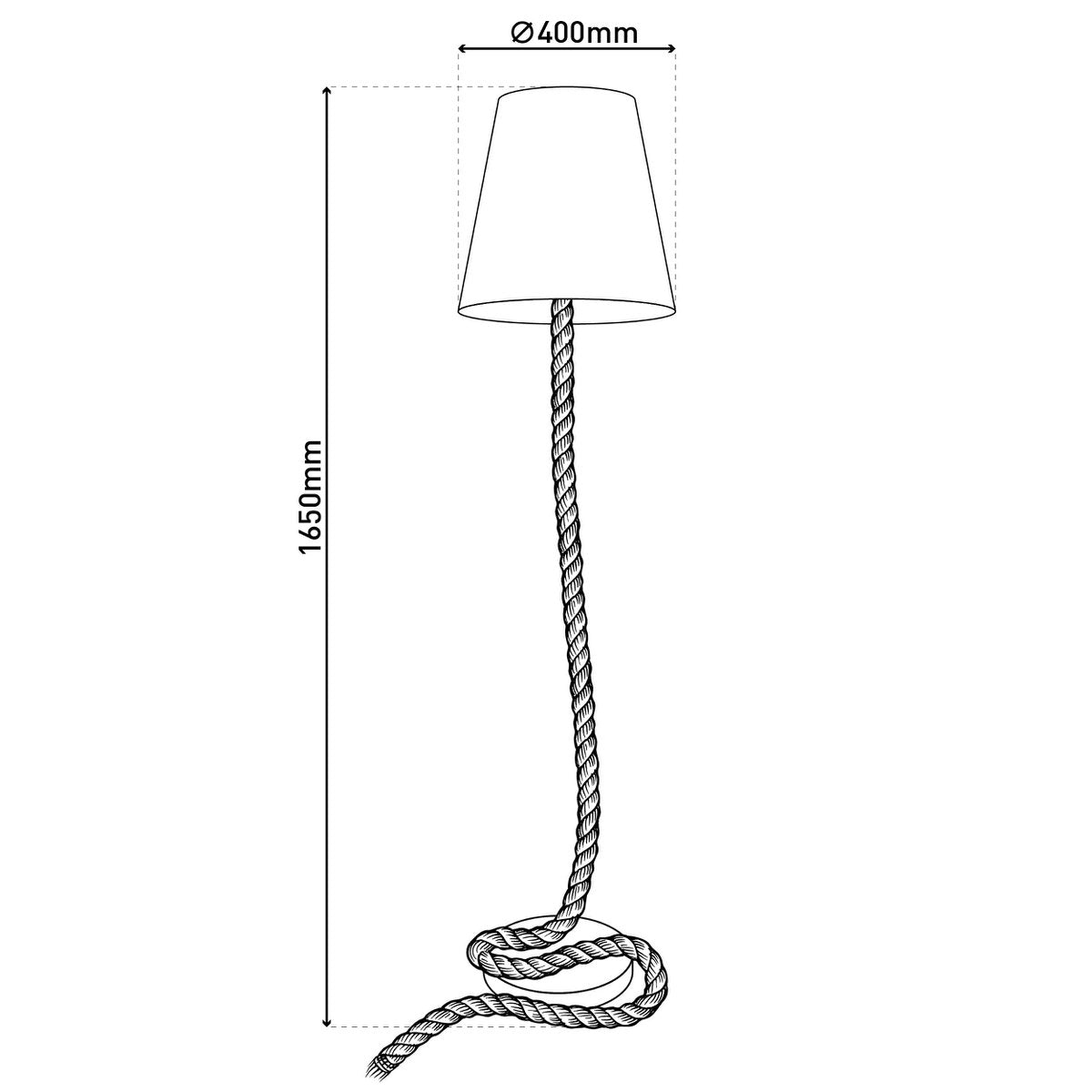 Touw Natural Jute Rope Floor Lamp