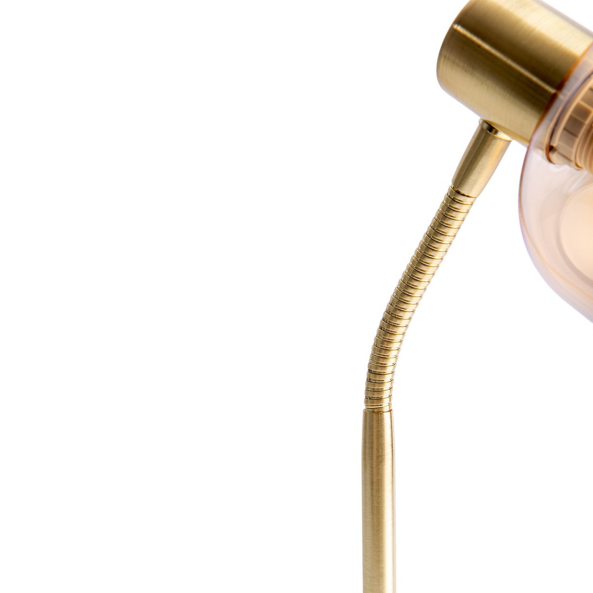 Libby Brass & Amber Glass Table Lamp