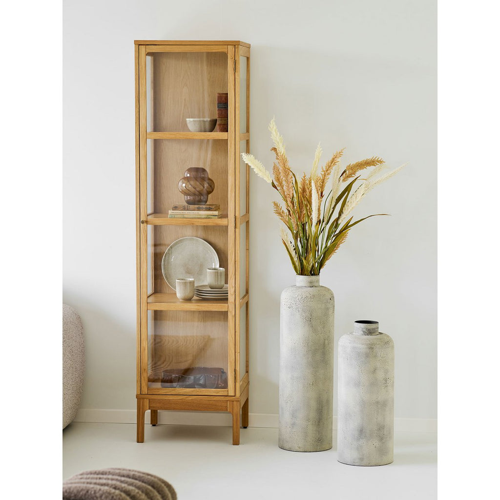 Hou Floor Vase – Antique Beige Metal