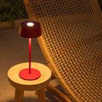 Hugo Berry Red Metal Rechargeable Touch Table Lamp