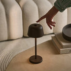 Anton metal lamp in living room console setting