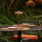 Luca Mocha Brown Metal Cordless Table Lamp