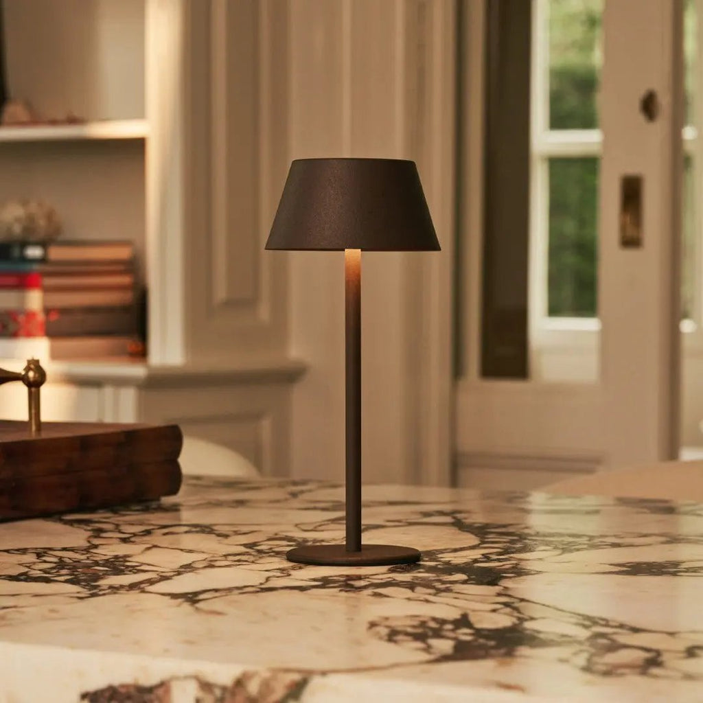 Milou rechargeable metal lamp candlelight warm mode