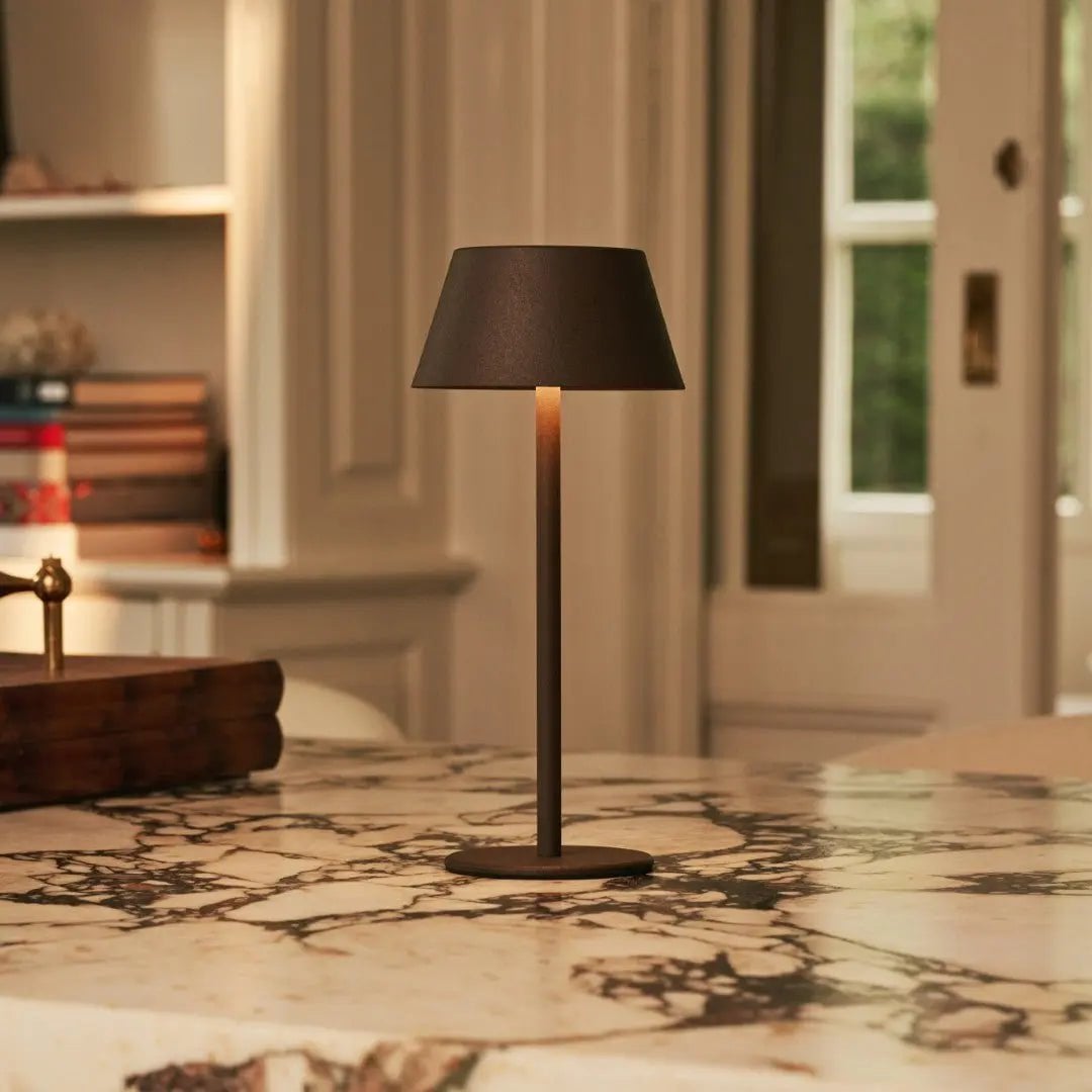 Milou rechargeable metal lamp candlelight warm mode