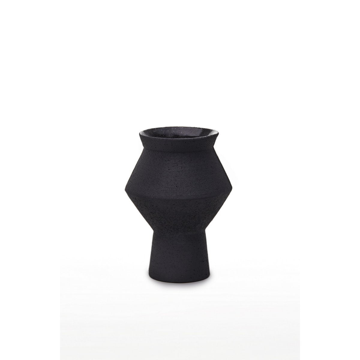 Cuzco Black Speckled Ceramic Sculptural Vase