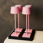 Wouter metal lamp in living room console setting