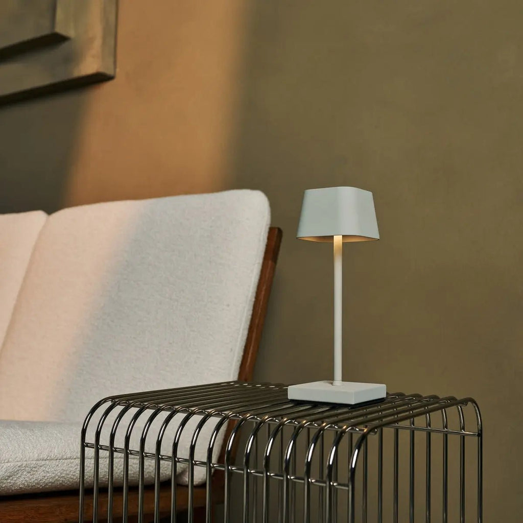 Sarphati shadow grey cordless lamp side profile metal finish